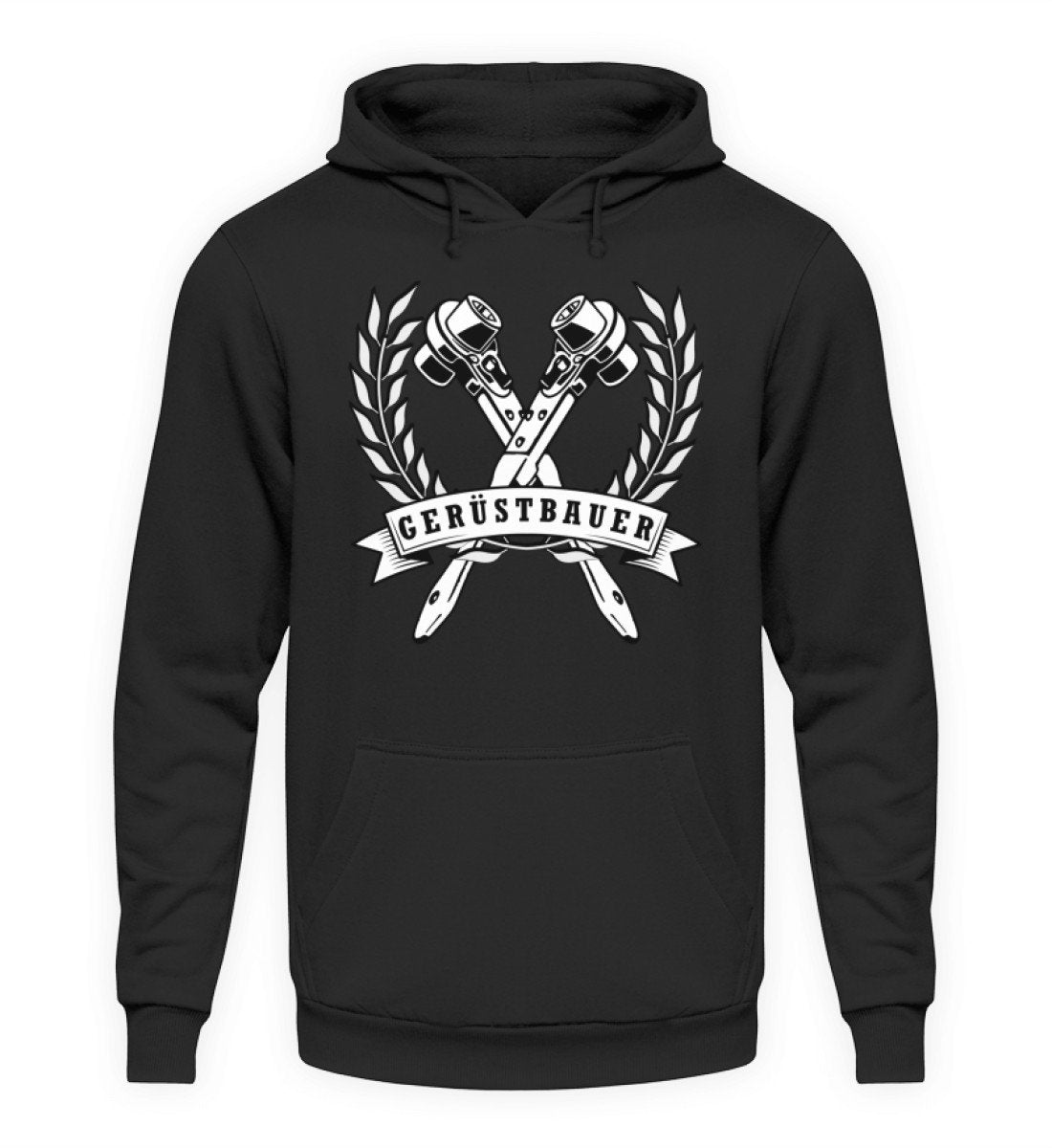 Lorbeerkranz Ratsche Gerüstbauer Hoodie www.geruestbauershop.de