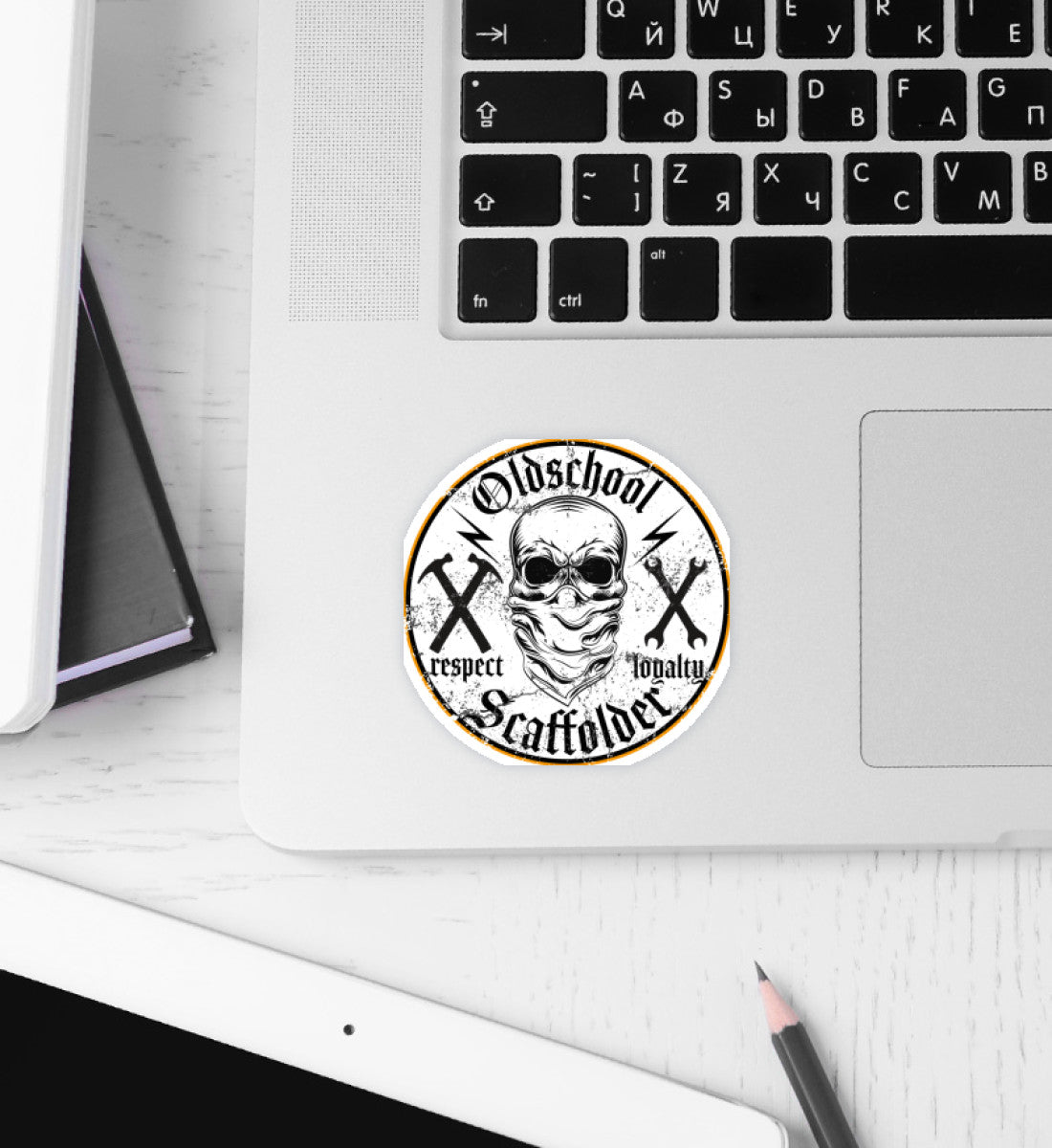 Oldschool Scaffolder - Sticker (5x5cm) €2.95 Gerüstbauer - Shop >>