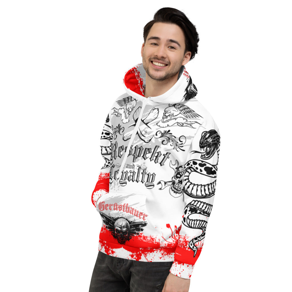 Gerüstbauer Hoodie im Allover Print Weiß €51.95 Gerüstbauer - Shop >>