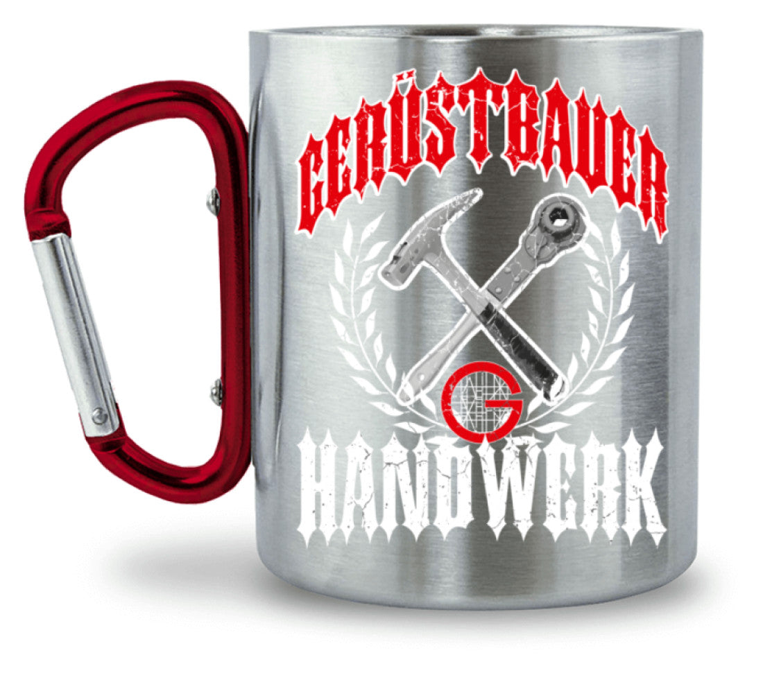 Gerüstbauer Handwerk - Edelstahltasse mit Karabinergriff €19.95 Gerüstbauer - Shop >>