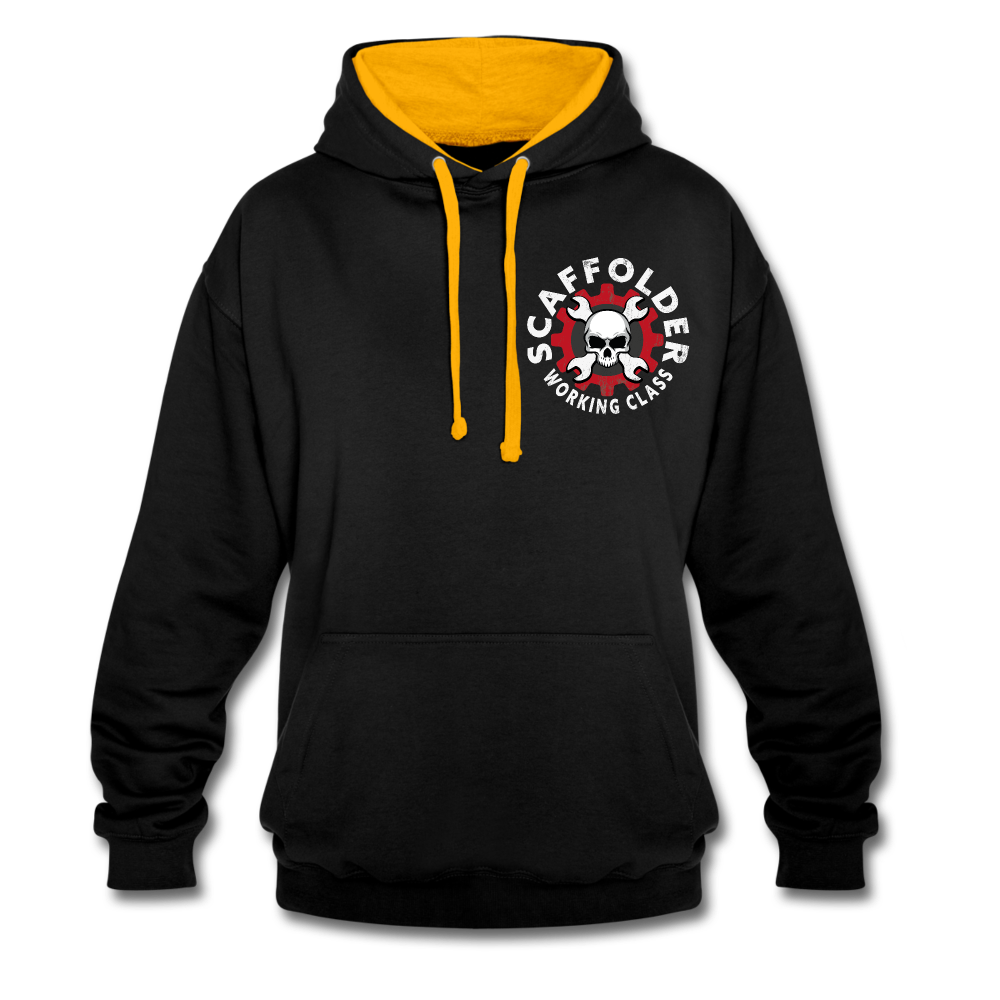 Kontrast-Hoodie - Schwarz/Gold
