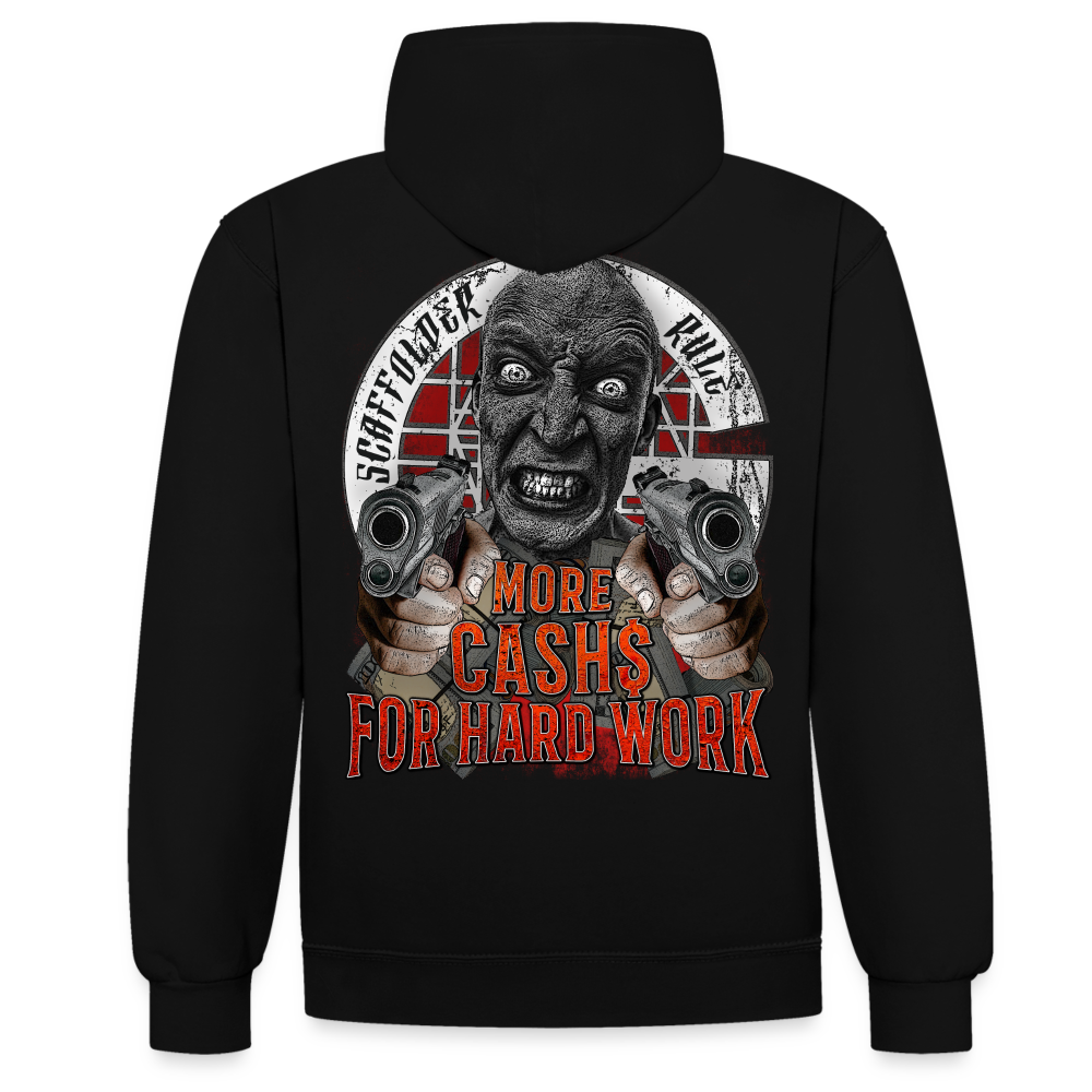 Scaffolder Rule - Kontrast Hoodie - Schwarz/Rot www.geruestbauershop.de