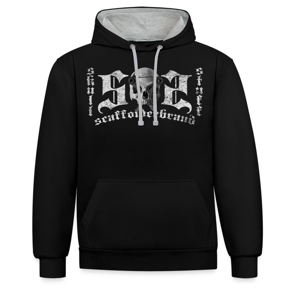 Gerüstbauer - Kontrast Hoodie - Schwarz/Grau meliert