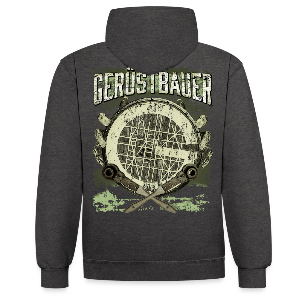 Gerüstbauer - Kontrast Hoodie - Anthrazit/Schwarz